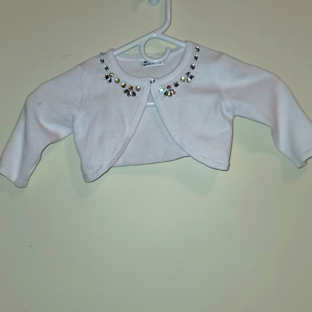 Girls white 1/2 sweater/shall 2t